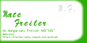 mate freiler business card